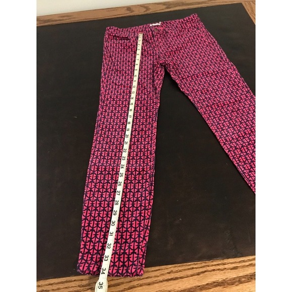VINEYARD VINES Hot Pink/Navy Anchor Corduroy Slim Straight Ankle Pants - Size 4 - Picture 10 of 13